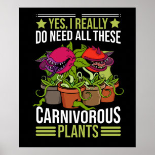 Carnivorous Plants Gift Men Sarracenia Venus Fly Poster