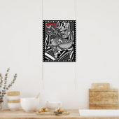 Carnivorous™/Weerwolf motorrijder/Logo Poster (Keuken)