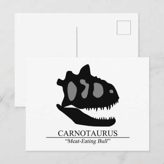 Carnotaurus Skull Briefkaart (Voorkant / Achterkant)