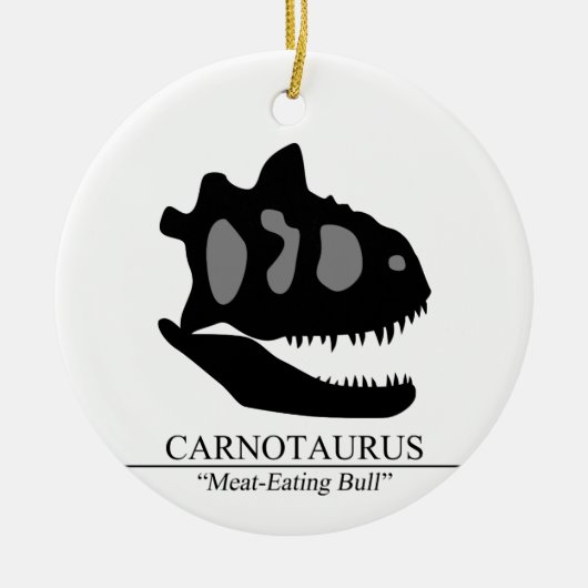 Carnotaurus Skull Keramisch Ornament (Voorkant)