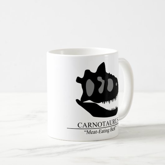 Carnotaurus Skull Koffiemok (Voorkant rechts)