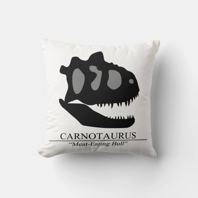 Carnotaurus Skull Kussen (Voorkant)