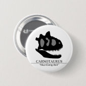 Carnotaurus Skull Ronde Button 5,7 Cm (Voorkant /achterkant)