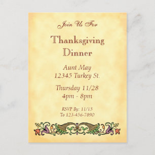 Carnucopia Thanksgiving Custom Briefkaart