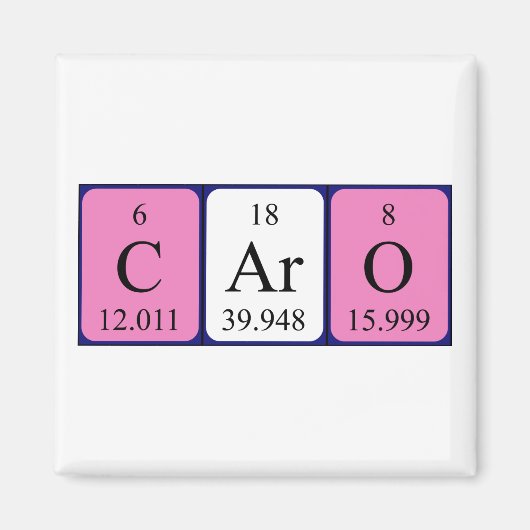 Caro periodieke table name magnet (Voorkant)