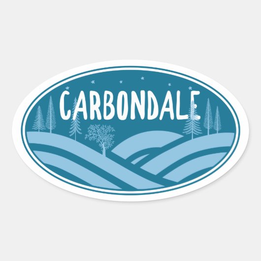 Carobligale Colorado buitenshuis Ovale Sticker (Voorkant)