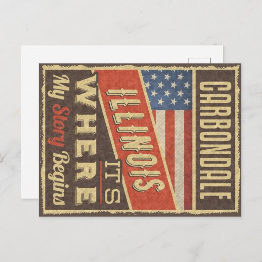 Carobligale Illinois Briefkaart (Voorkant / Achterkant)