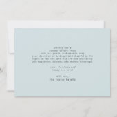 CAROL Blauw Schattigee Kinderen Foto Vrolijk Kerst Feestdagenkaart (Achterkant)