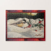 Carol Chick-a-Dee met maretak Legpuzzel (Horizontaal)
