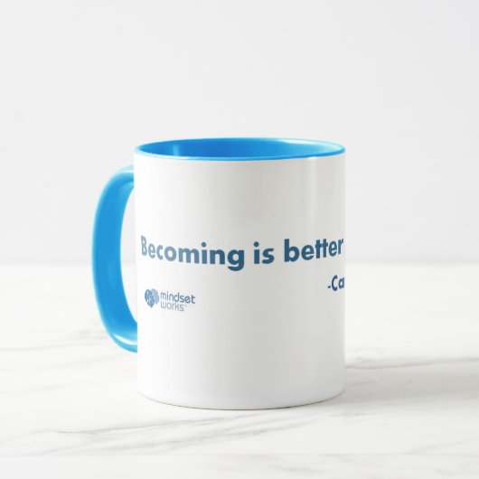 Carol Dweck Quote wordt Mok (Voorkant links)