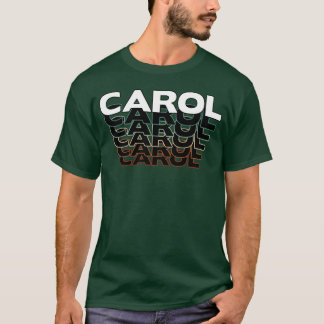 Carol Grappige Retro Vintage Zonsondergang Carol 8 T-shirt