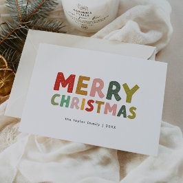 CAROL Kleurrijke Schattigee Familie Leuk Vrolijk K Feestdagenkaart