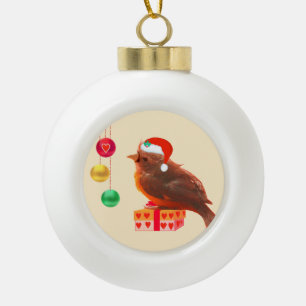 Carol Little Bird Keramische Bal Ornament