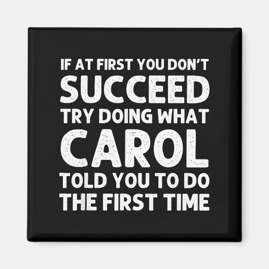 Carol Name D Birthday Funny Christmas J  Magneet (Voorkant)