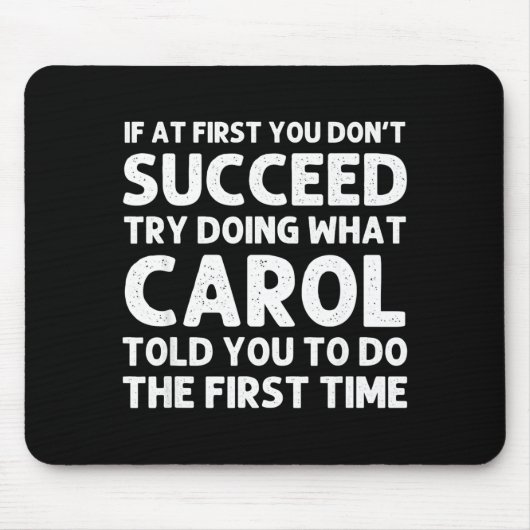 Carol Name D Birthday Funny Christmas J  Muismat (Voorkant)