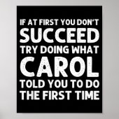 Carol Name D Birthday Funny Christmas J  Poster (Voorkant)