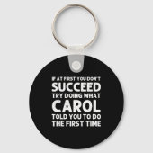 Carol Name D Birthday Funny Christmas J  Sleutelhanger (Voorkant)