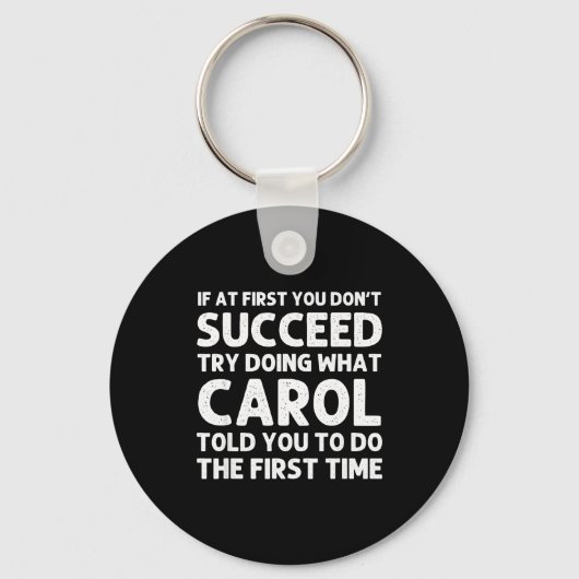 Carol Name D Birthday Funny Christmas J  Sleutelhanger (Voorkant)