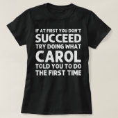 CAROL Name Personalized Birthday Funny Christmas J T-shirt (Design voorkant)