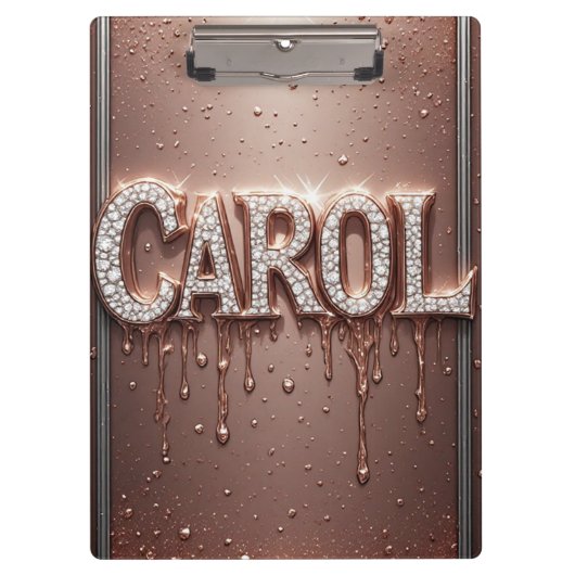 🌸Carol Rose Goud Drip Glitter Notities🌸 Klembord (Voorkant)