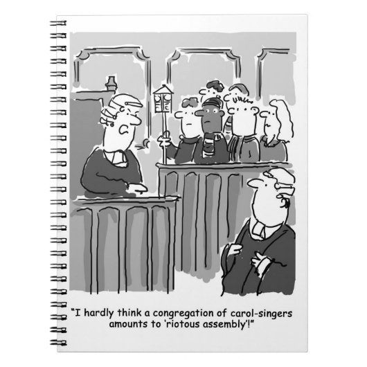 Carol Singers in de rechtbank - Juridisch Notitieboek (Voorkant)