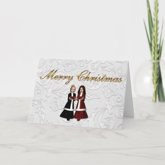 Carol Singers Kaart voor kerstmis (Voorkant)