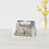 Carol Singers Kaart voor kerstmis (Gele Bloem)