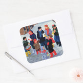 Carol Singers Vierkante Sticker (Envelop)
