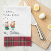 Carol Singers Zingt kerstliedjes op maat Theedoek (Quarter Fold)