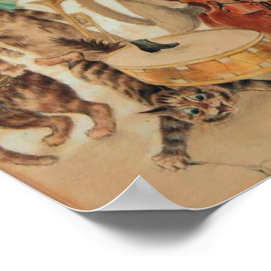 Carol Singing 1925 Louis Wain Wall Art Poster (Hoek)