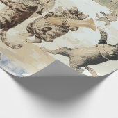 Carol Singing Cats Waterverf door L.W. Wain Cadeaupapier (Hoek)