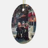Carol Singing Children Keramisch Ornament (Links)