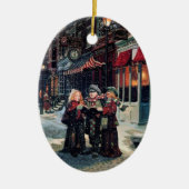 Carol Singing Children Keramisch Ornament (Voorkant)
