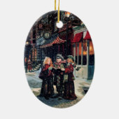 Carol Singing Children Keramisch Ornament (Achterkant)