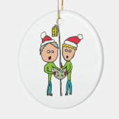 Carol Singing Keramisch Ornament (Links)