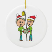 Carol Singing Keramisch Ornament (Achterkant)