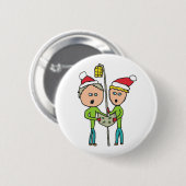 Carol Singing Ronde Button 5,7 Cm (Voorkant /achterkant)
