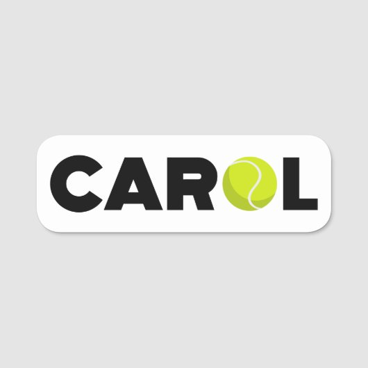 Carol Tennis Naamplaatje (Voorkant)