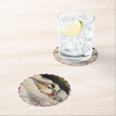 Carol the Chick-a-Dee with Mistletoe  Kartonnen Onderzetters (Insitu)