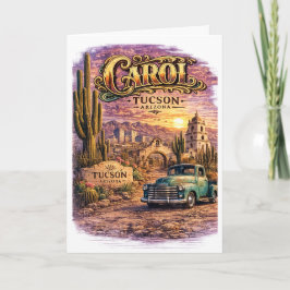 Carol Tucson Arizona Gepersonaliseerd Zuidwesters Kaart