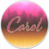 Carol Vorname Name golden pink Aufkleber Sticker (Voorkant)