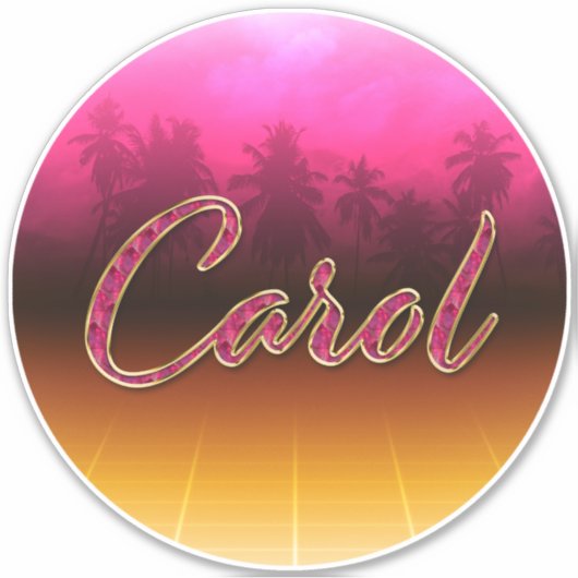 Carol Vorname Name golden pink Aufkleber Sticker (Voorkant)