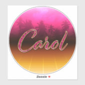 Carol Vorname Name golden pink Aufkleber Sticker (Vel)