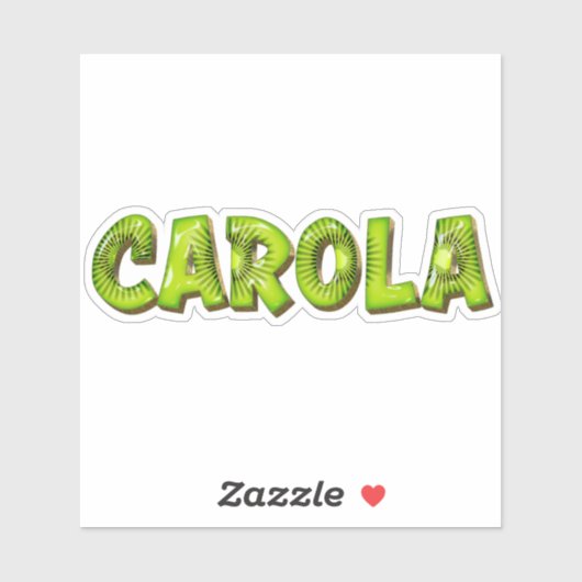 Carola Name Kiwi Design Aufkleber Sticker (Vel)