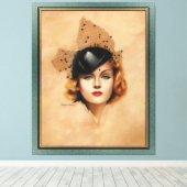 Carole Lombard Portret van Charles Gates Sheldon Canvas Afdruk (Insitu (Houten vloer))