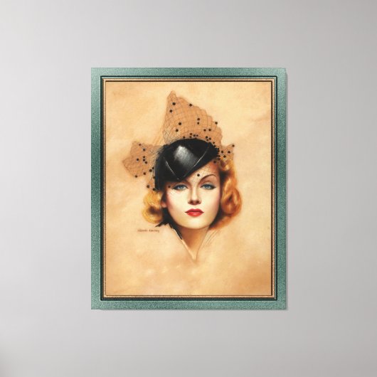 Carole Lombard Portret van Charles Gates Sheldon Canvas Afdruk (Voorkant)