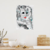 Carole Lombard Poster (Keuken)