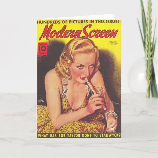 Carole Lombard & Soda Magazine Hoesje Kaart (Voorkant)