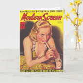 Carole Lombard & Soda Magazine Hoesje Kaart (Gele Bloem)