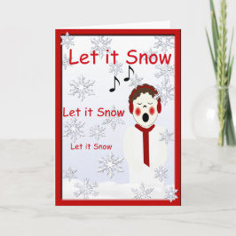 Caroler Boy Kerstliet het sneeuwgroet Feestdagen Kaart